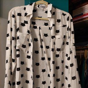 Black Cat size M Express Portofino button down